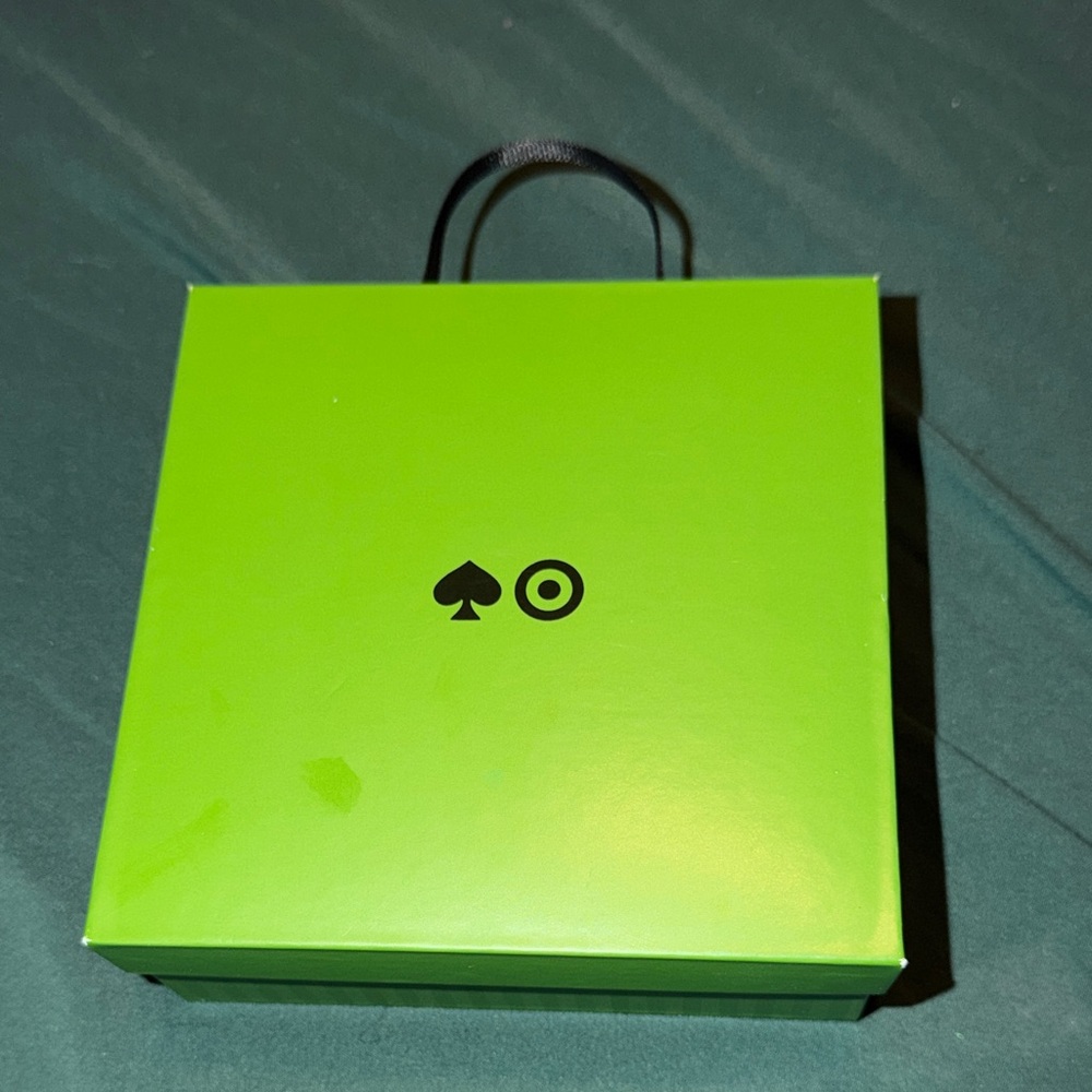 Kate Spade Vibrant Green Box with Black Handle